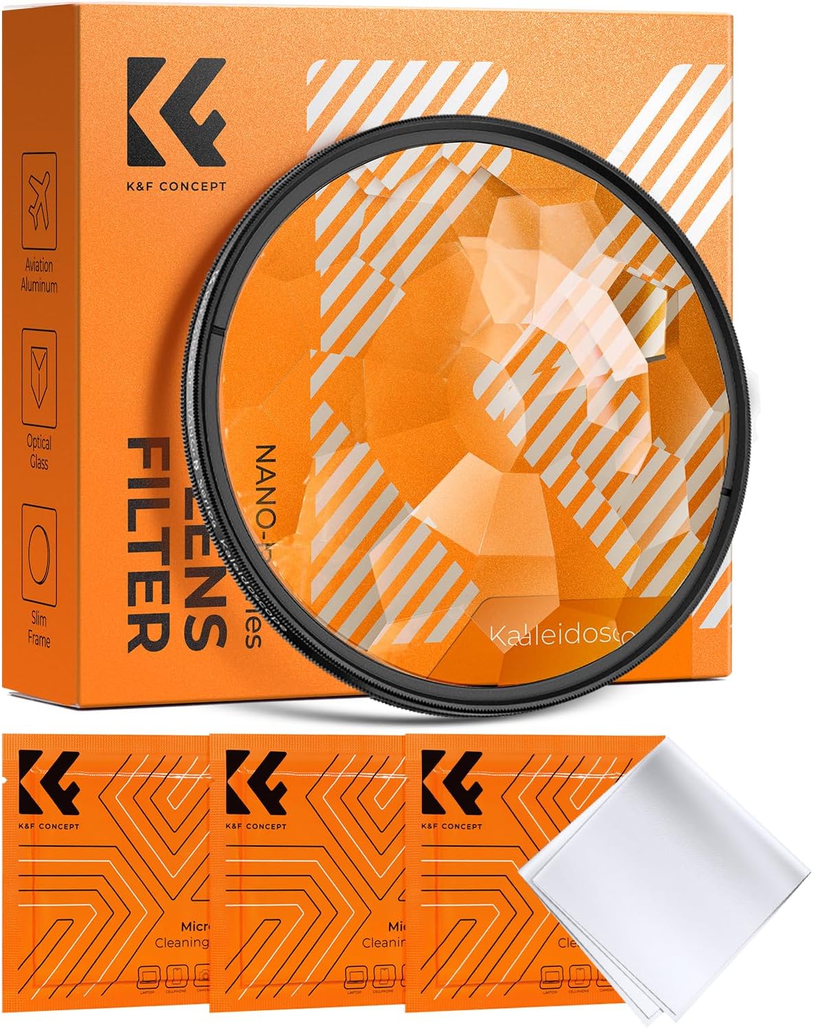 K&F CONCEPT 77mm Kaleidoscope Filter, Special Effects Filter Prism Crystal Glass with Multi Refraction Subjects