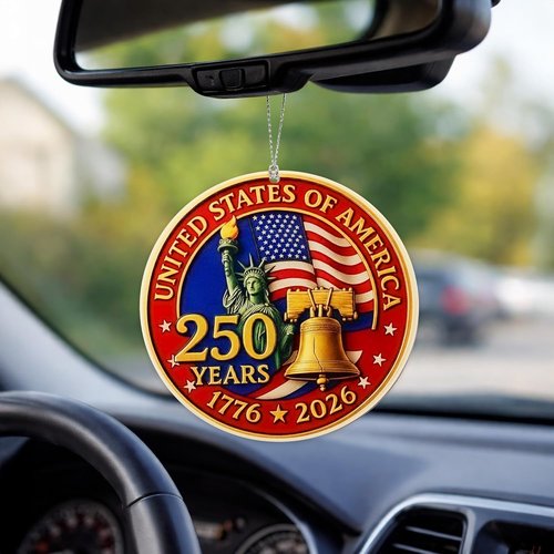 250 Years of America Ornament - Liberty Bell Hanging Decor for July 4th | Patriotic Gift for Collectors