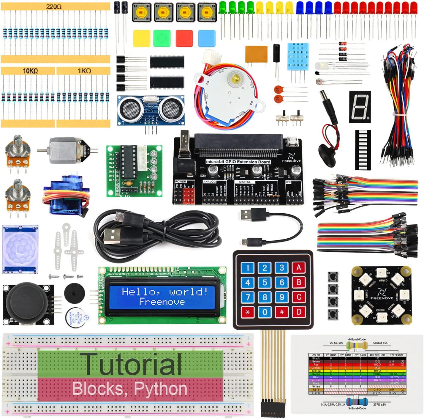 FREENOVE V1 V2), 316-Page 224 44 Ultimate Starter Kit for BBC Micro:bit (Not Included, Works with & Detailed Tutorial