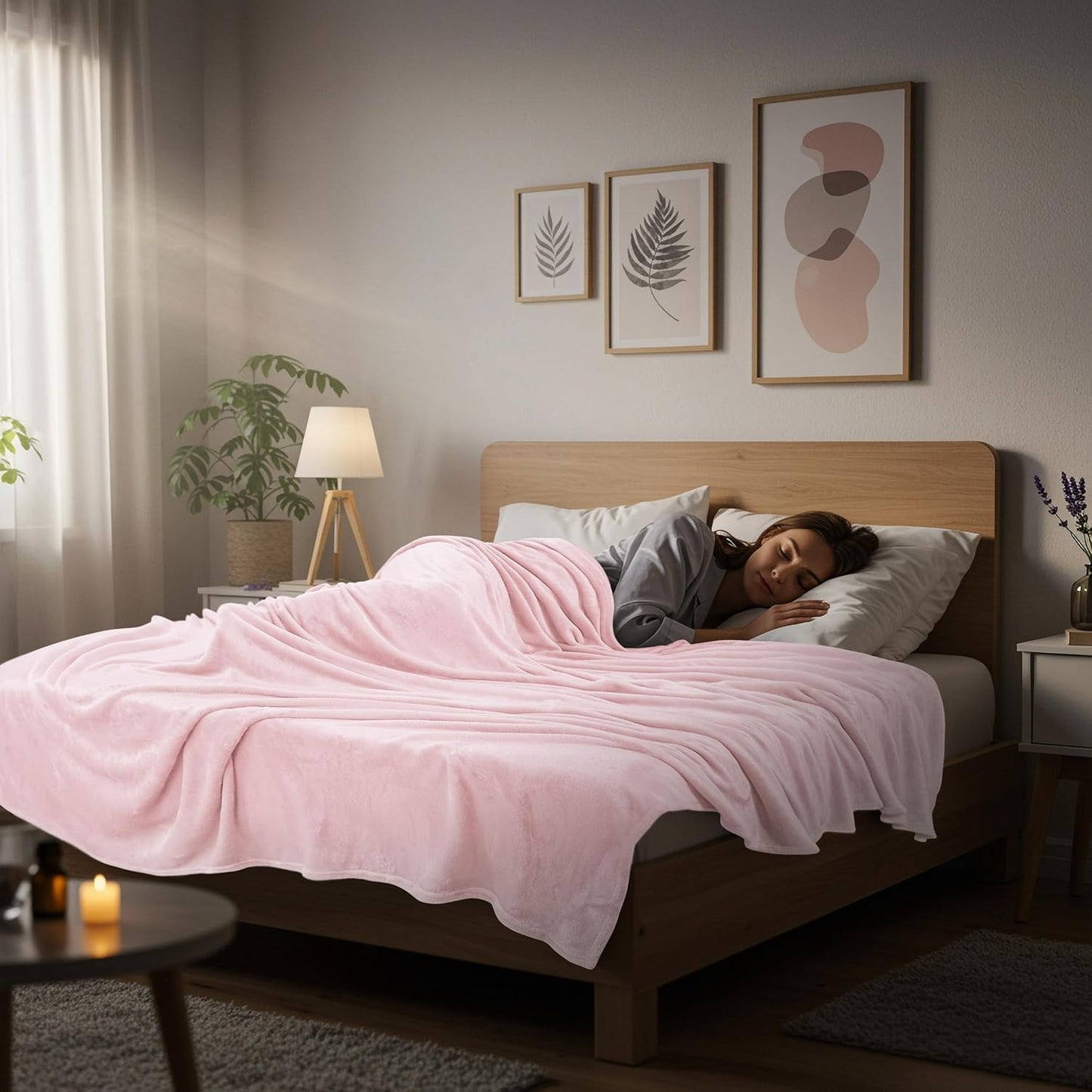 Utopia Bedding Fleece Blanket - Luxury Soft Microfiber, Anti-Static, Full Size Pink (90x84 Inch)