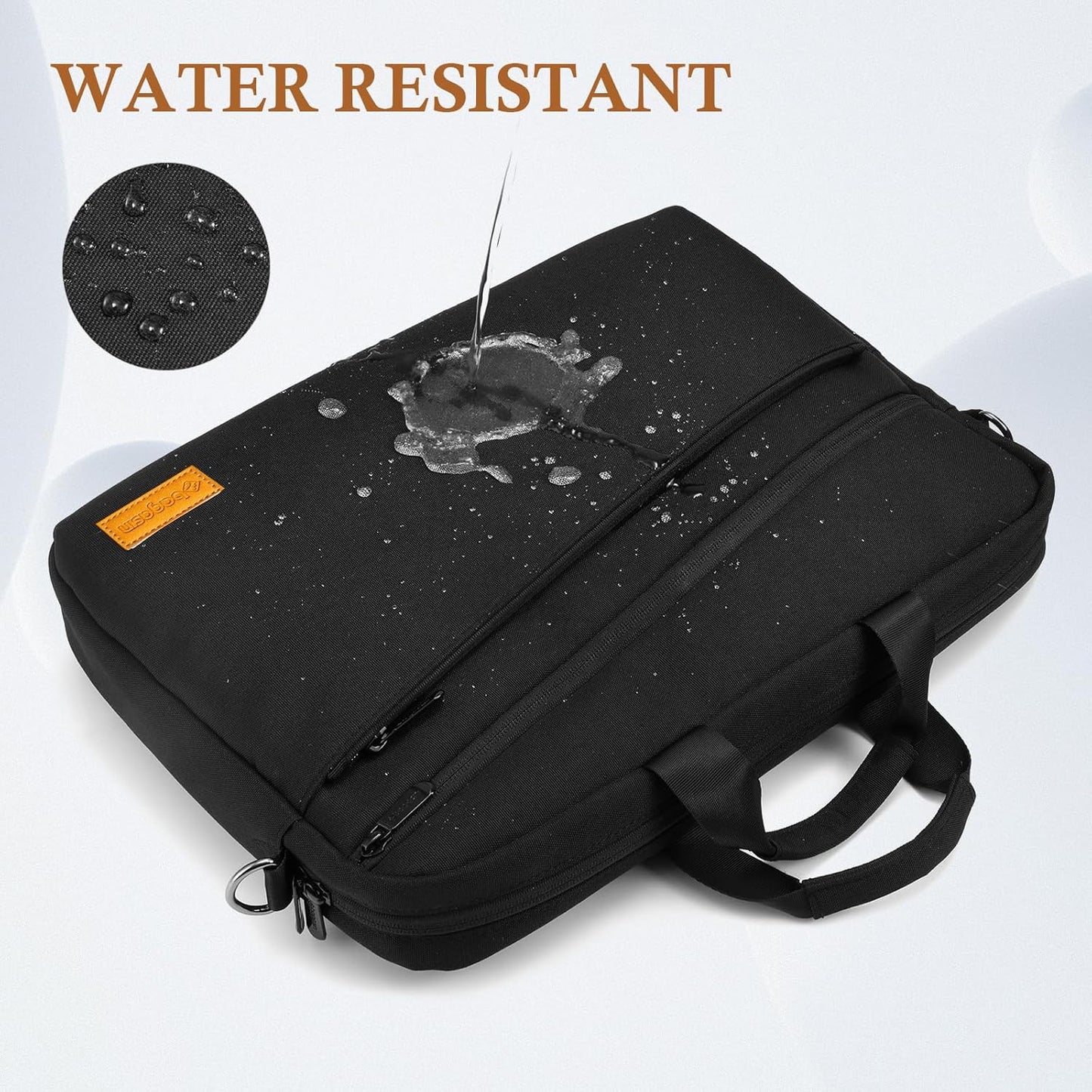 bagasin 17 17.3 inch Laptop Computer PC Shoulder Bag Carrying Case, Water-Repellent Fabric Briefcase, Lightweight