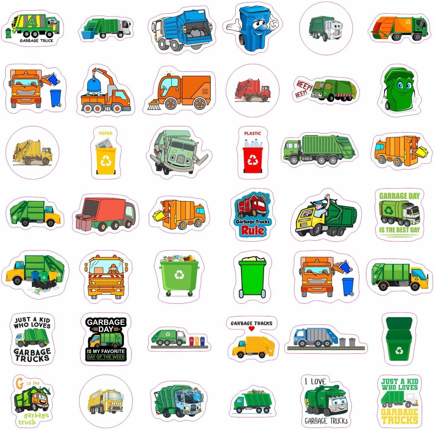 Durable Garbage Truck Stickers - Perfect for Party Supplies and Gifts