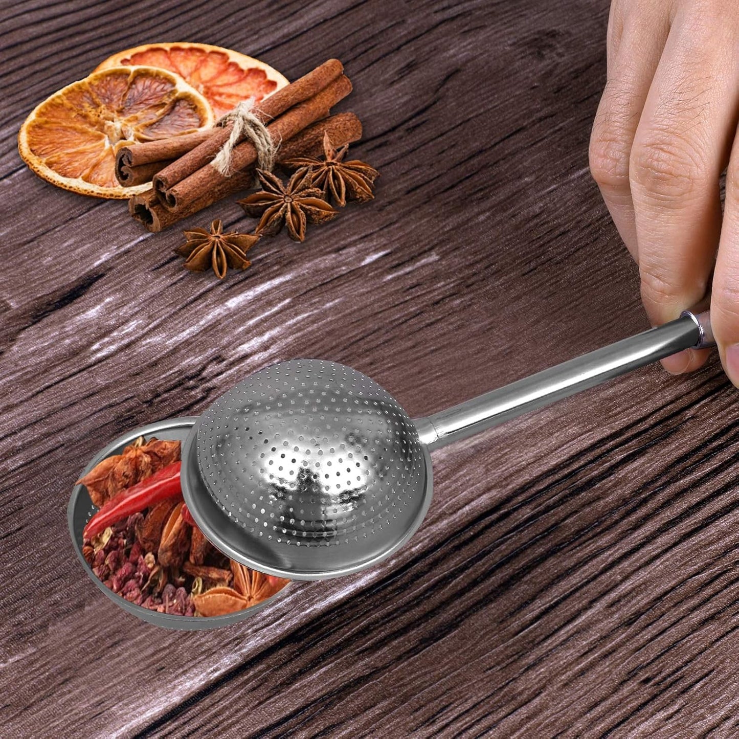 Skiennix Bakers Dusting Wand Set - Stainless Steel Flour Duster for Sugar & Spices | One-Handed Operation