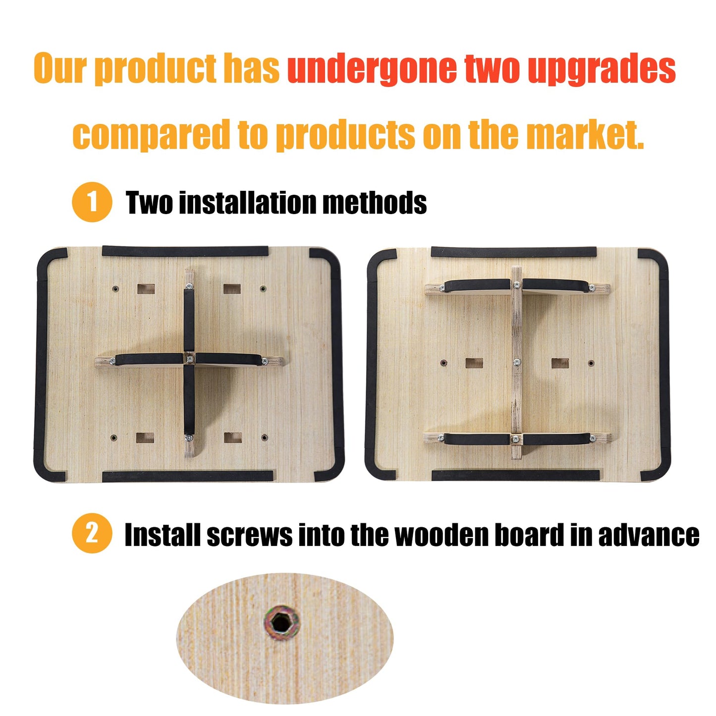 Adult Professional Wooden Balance Board - 350 lbs Non-Slip Balance Board Design, Suitable for Physical Therapy and Under-Desk Use, 2 Simple Setup Methods, Durable and Stable Wooden Board