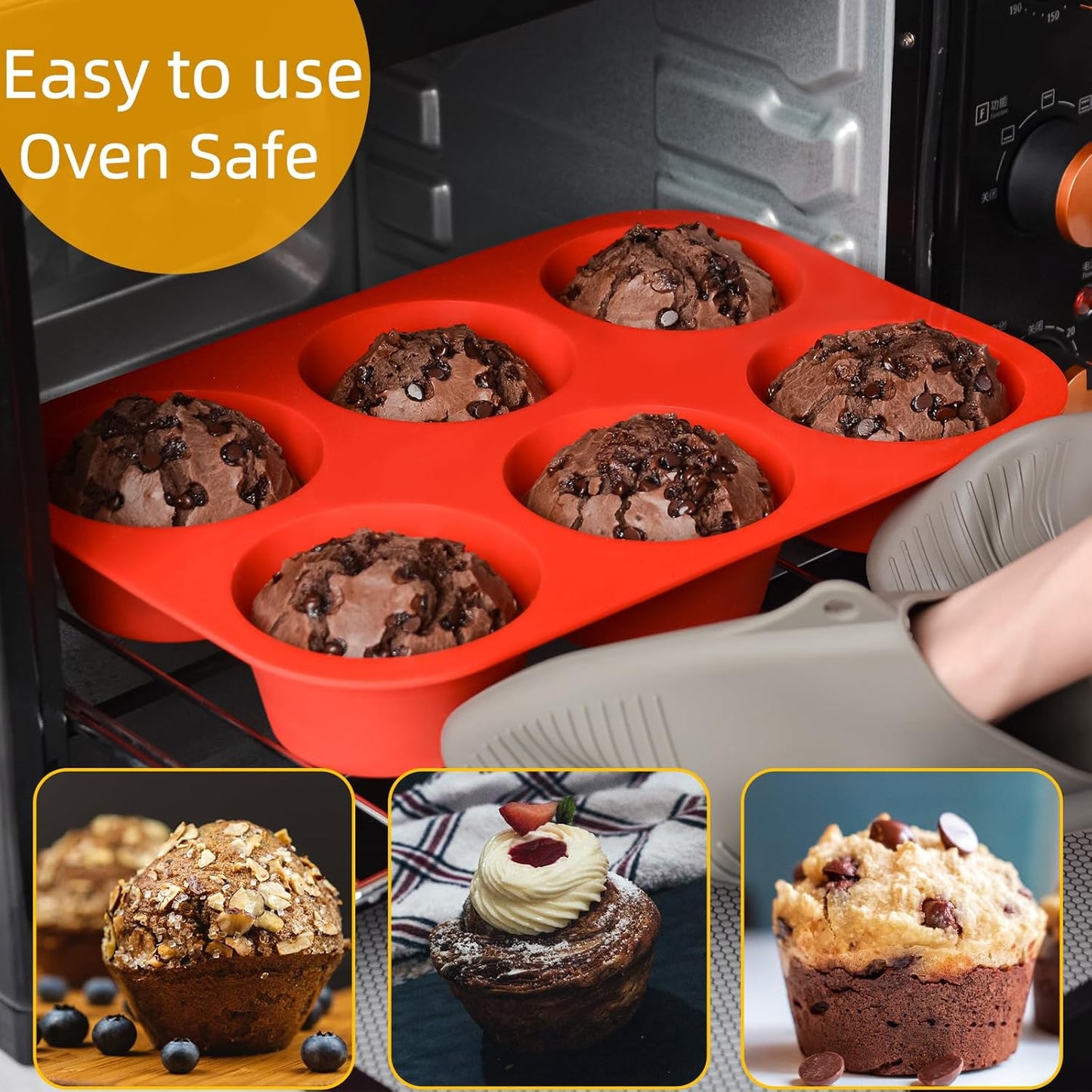 Wilton Muffin Pan Set - 12 Regular Size & 6 Giant Muffin Cups for Perfect Baking