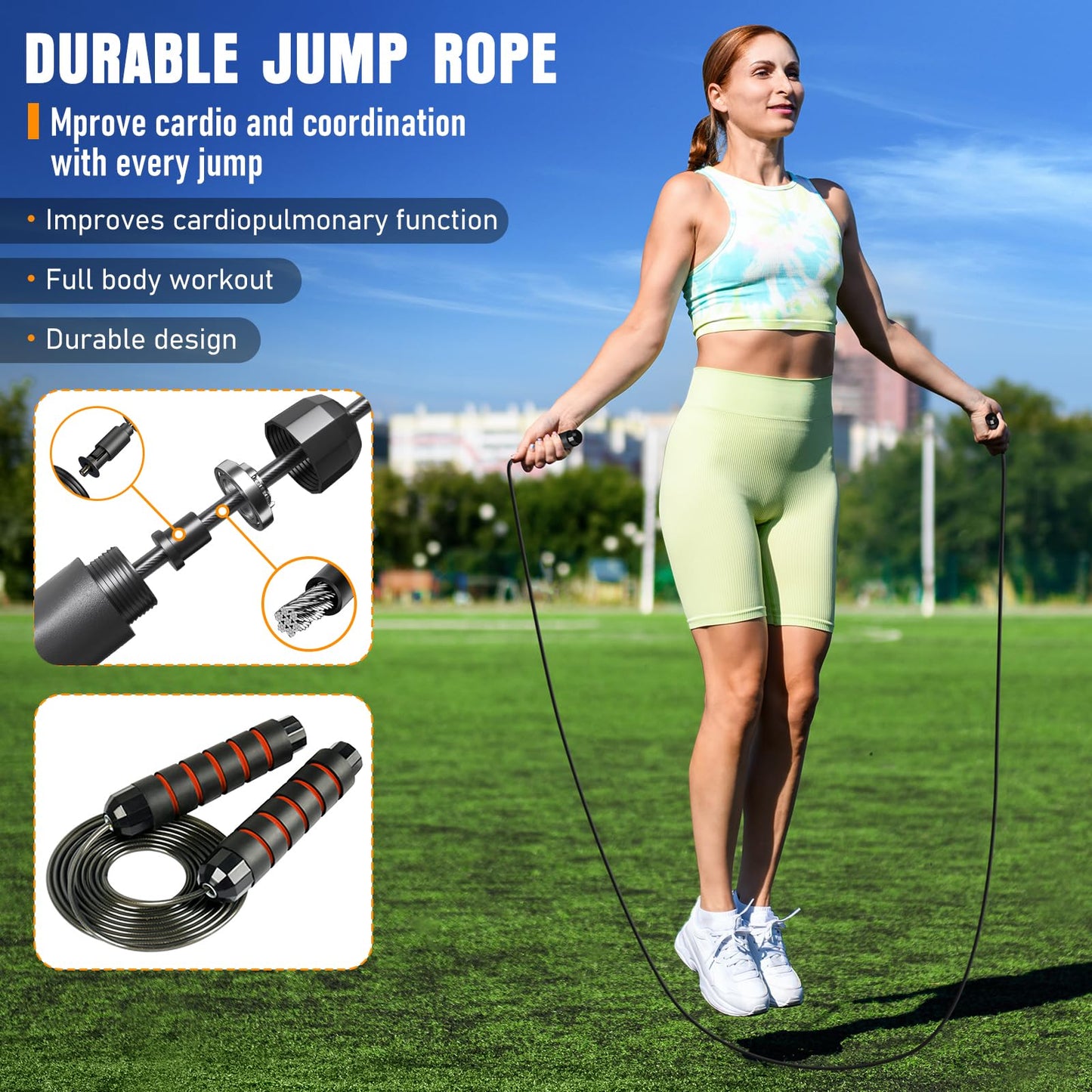 MUROZA Agility Ladder, Agility Speed Training Equipment Set, 20ft Speed Ladder, 12 Soccer Cones, 4 Hurdles, Jump Rope, Running Parachute, Soccer Football Basketball Training Equipment Accessories