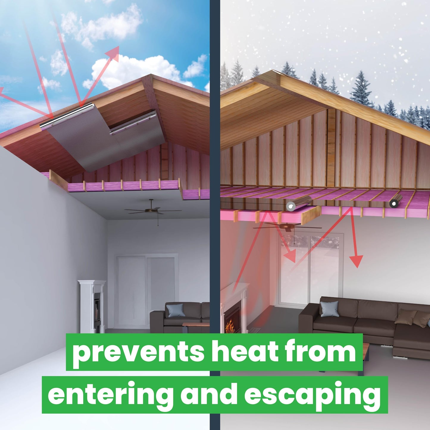 EcoFoil Solid Radiant Barrier 4' x 250' (1000 Sq.Ft.), Made in USA Non-Perforated Radiant Barrier Insulation Roll, Eco-Friendly Reflective Insulation to Increase Energy Efficiency, Foil Vapor Barrier