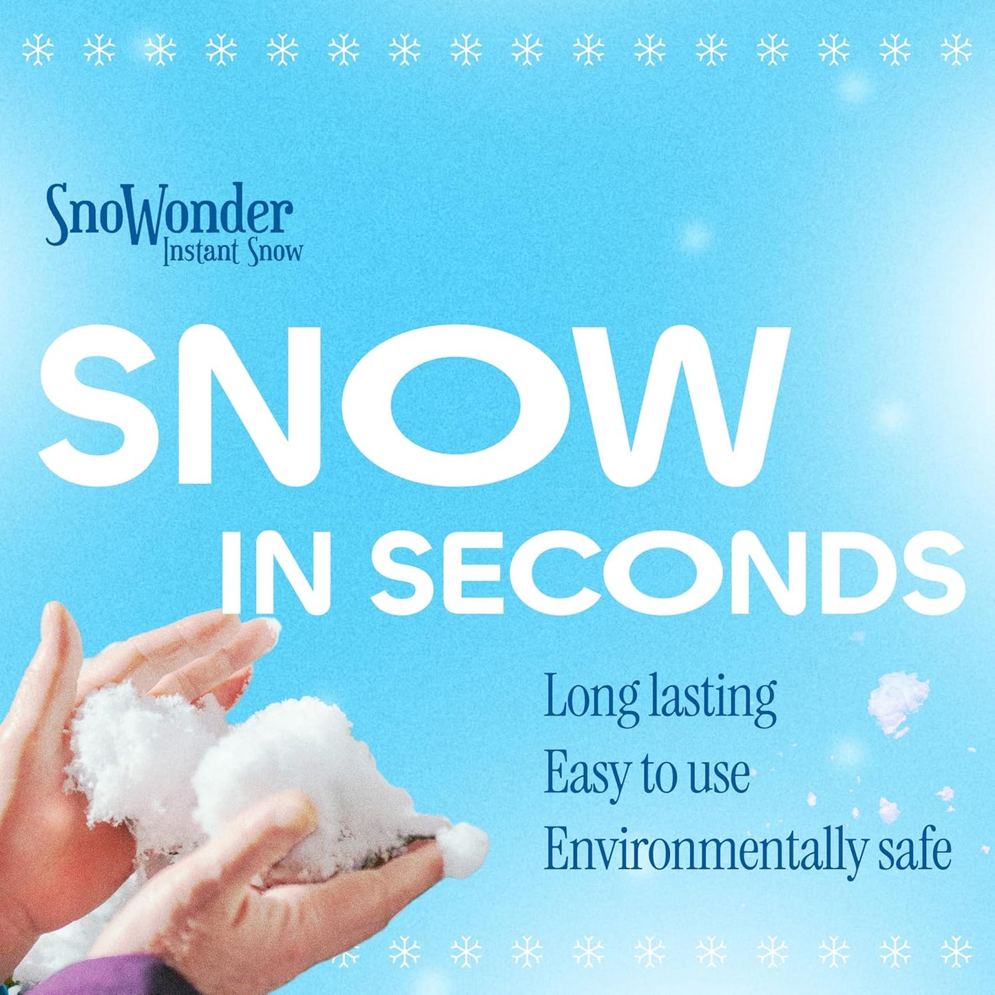 SnoWonder Instant Snow | Fake Artificial Snow for Cloud Slime - Makes 25 Gallons of Snow