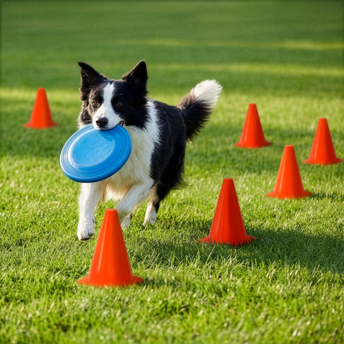 Faswin 40 Pack Plastic Training Cones, 7 Inch Plastic Soccer Cones, Agility Marker Cone Traffic Cone for Basketball, Football, Skating Drills Practice, Indoor and Outdoor Games