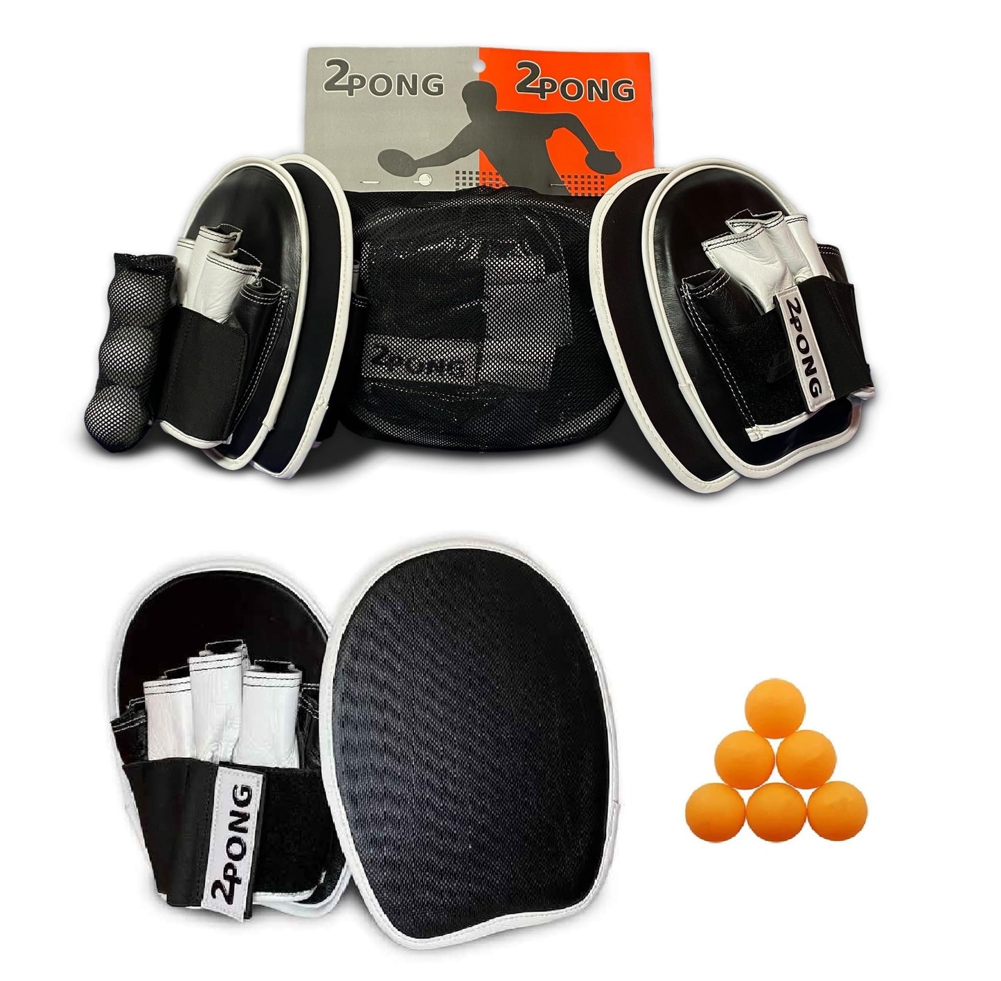 2 Player Dual Handed Table Tennis Game - New Spin to The Classic Ping Pong Game - One Paddle Glove for Each Hand - Fun New Gameplay for Family and Friends - Compete to Become The Next 2Pong Champion