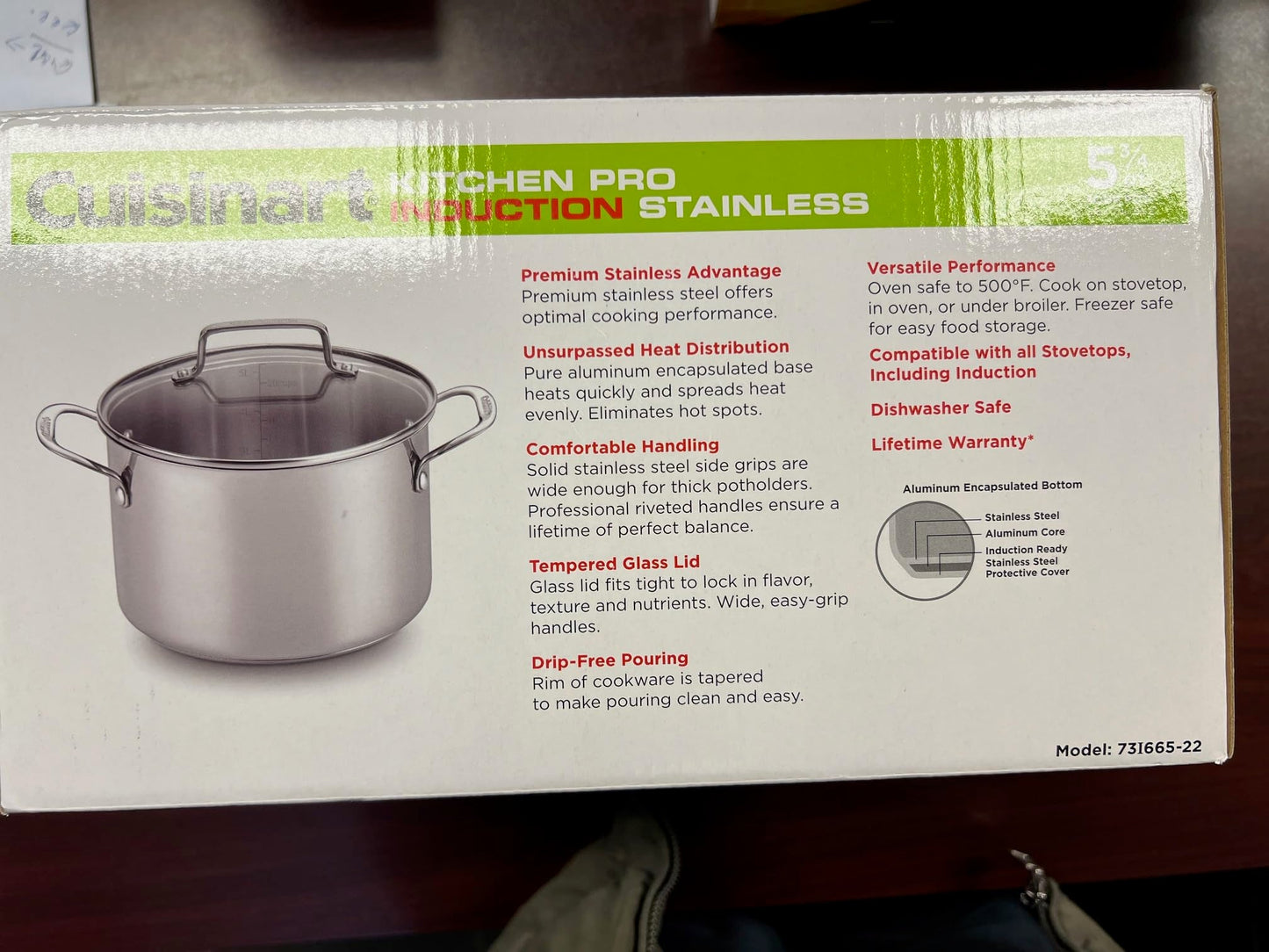 Cuisinart Soup Pot, 5 3/4 Quart, Stainless Steel, 731665-22
