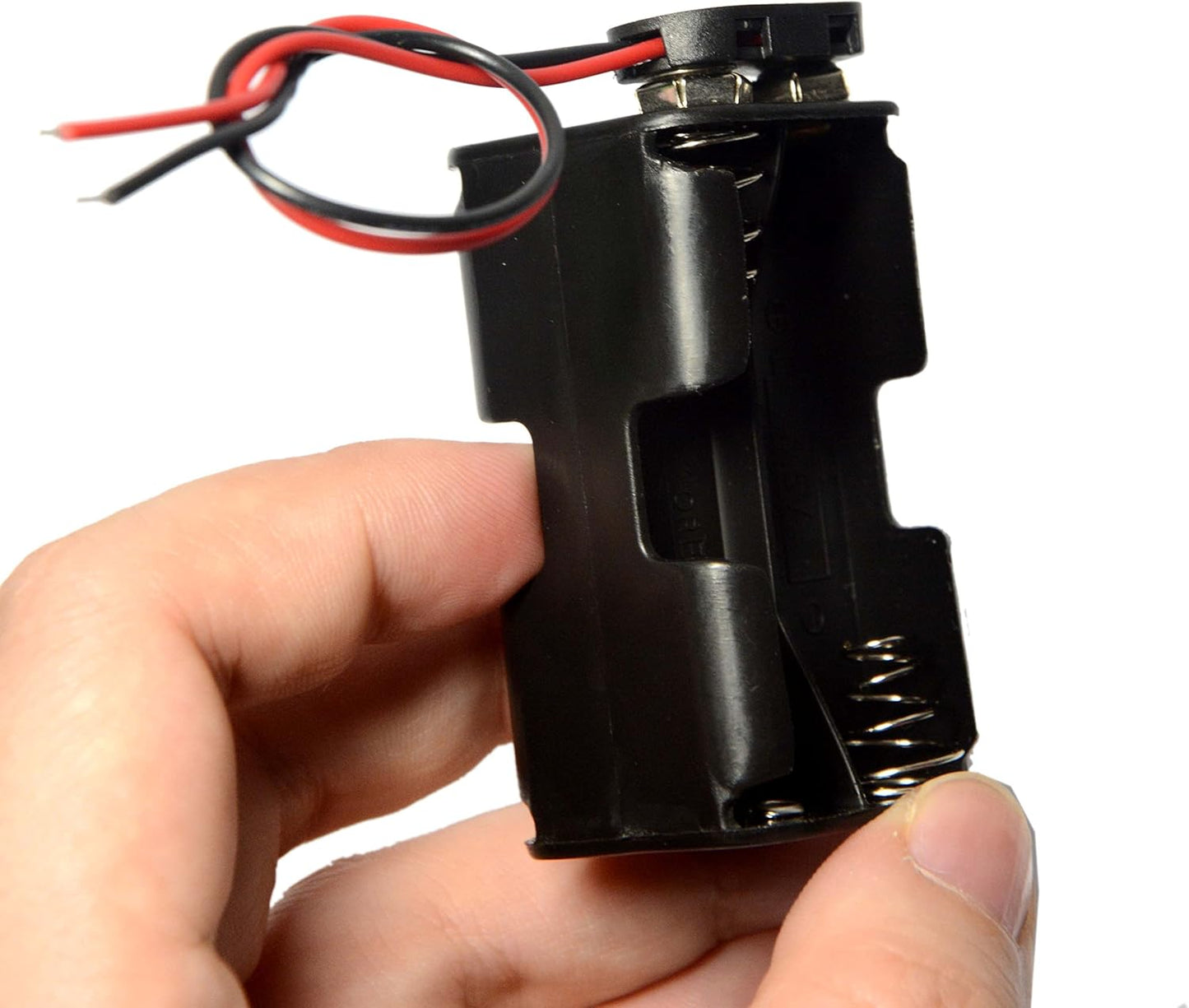 LampVPath 3 4 1.5V (6V) 3 9V Pcs x AA Battery Holder Leads with Pcs I Type Snap Connector Plastic Housing Two Layers