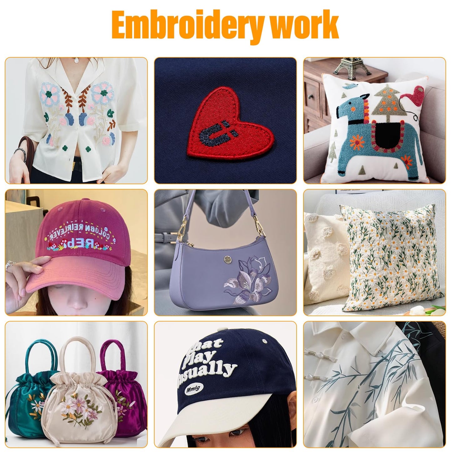 Commercial Embroidery Machine, Multi Needle Embroidery Machine 12 Needles, 11.8"x7.8" Embroidery Area, 1000SPM Max Speed, Wifi & 10.1" Touch Screen, Suitable for 3D Hat, Flat & Garments (YS-1201-MINI)