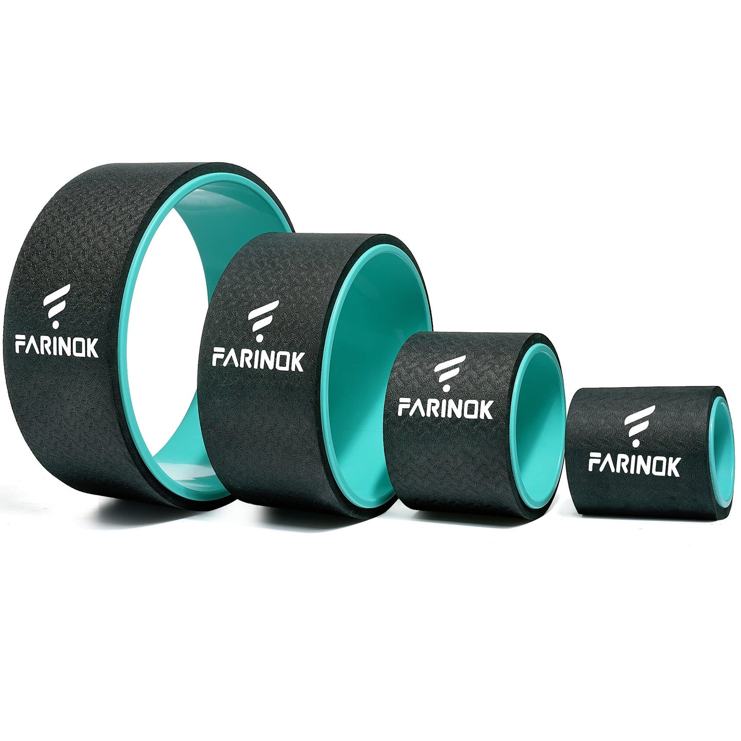 Yoga Wheel Set of 3+1, Upgraded 10MM Thick Back Wheels for Pain Relief & Stretching, Strongest Back Roller for Deep Tissue Massage, Improving Yoga Poses Backbend
