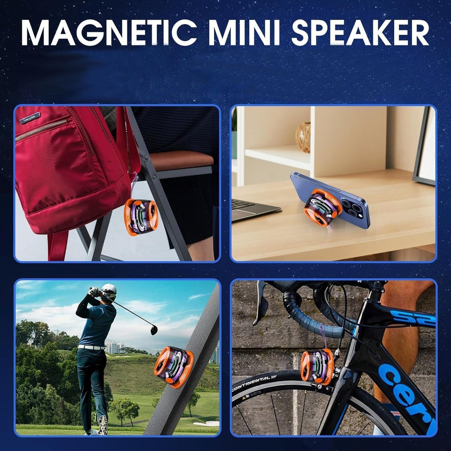 LENOLL G200 IPX4 Magnetic Bluetooth Speaker, Portable Mini Wireless Phone Speaker with Kickstand Function, Waterproof