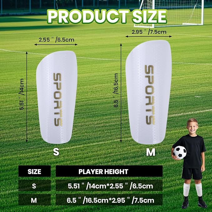 Shin Guards Soccer Kids 2025 Version High-Density Foam Soccer Shin Guard with Sleeves Shin Protective Pads for Kids Daily Practice School Competitions Outdoor Play