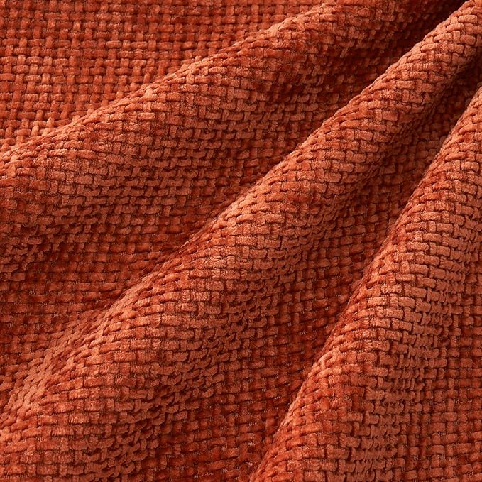 MIULEE Pack of 4 Couch Throw Pillow Covers 20x20 Inch Burnt Orange Soft Decorative Chenille Pillow Covers Farmhouse Accent Cushion Covers for Boho Home Decor Sofa Bedroom Living Room