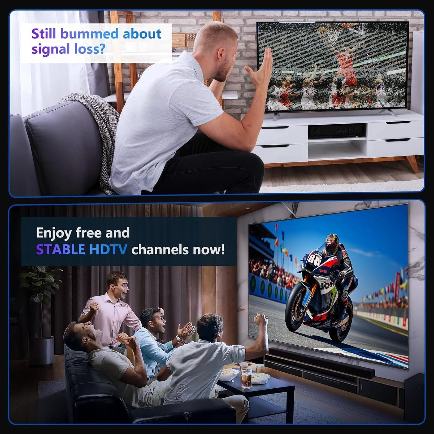 Generic 360 4K 1080P Indoor Long Range TV Antenna, Reception Digital Antenna for Smart TV, Supports HD VHF UHF Local