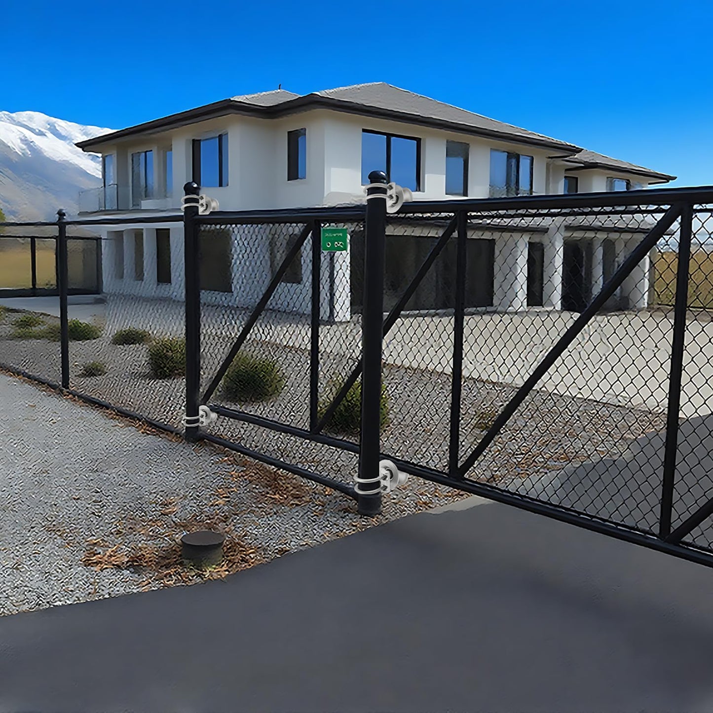 Mini Cantilever Gate Rollers – Durable Cast Steel Rolling Hardware for 2-3/8" Posts & 1-5/8" Chain Link Fence Gates – Efficient Mini Slide Gate System, Pack of 4