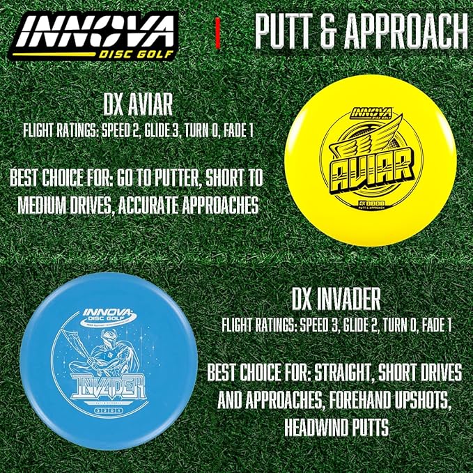 Innova Disc Golf Set 10 Pack – Disc Golf Starter Set for Beginners with Disc Golf Drivers, Mid-Ranges, Disc Golf Putters Disc Golf Starter Kit, Medium