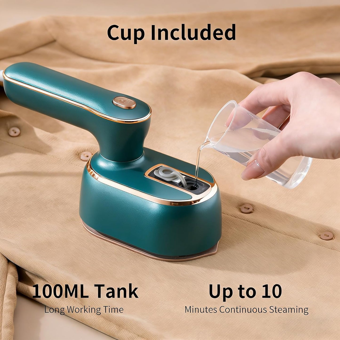 Skiennix Travel Steamer | 1000W Compact Mini Iron for Wrinkle Removal - Perfect for Home & Travel