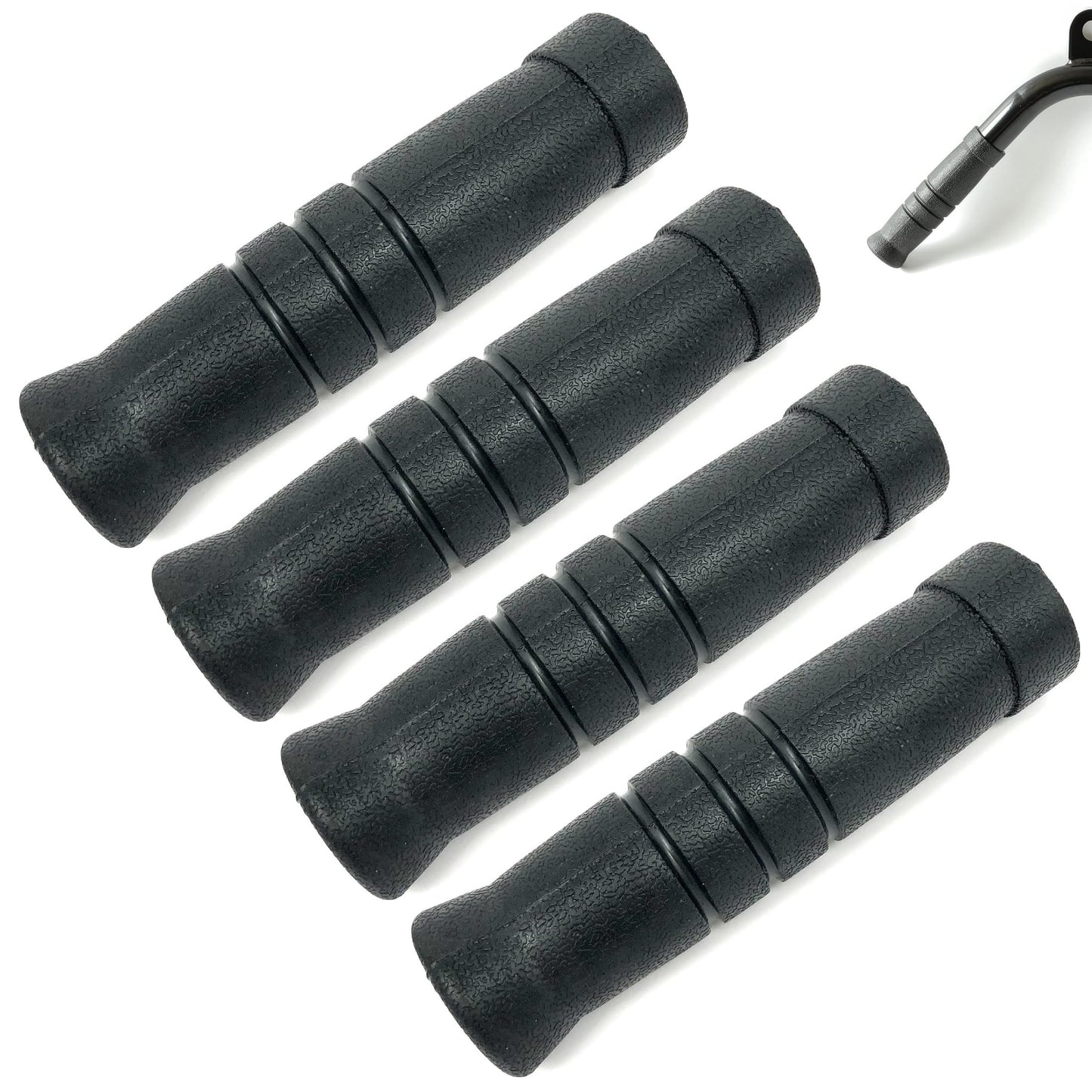 SquEqu 4 Pack LAT Pulldown Machine Straight Bar Grips Non-Slip Tricep Bar Rubber Grips for Fitness LAT and Lift Pulley System Cable Machine Attachment Row Handles Cable Station Pull Down Gym