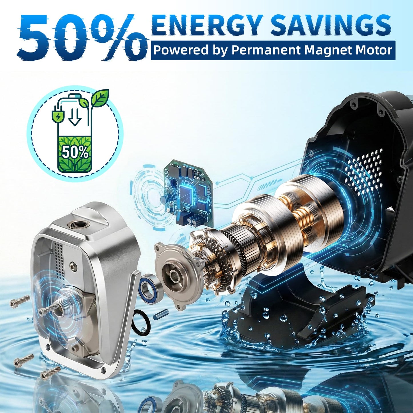 Water Pressure Booster Pump Whole House 80 PSI, 115V, 3/4 HP, Constant Water Booster Pump for Home, Shower, Garden, Apartment, Shallow Well