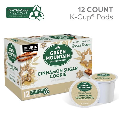 Green Mountain Coffee Roasters Light Roast Coffee Pods - Cinnamon Sugar Cookie Flavor | 12 Count