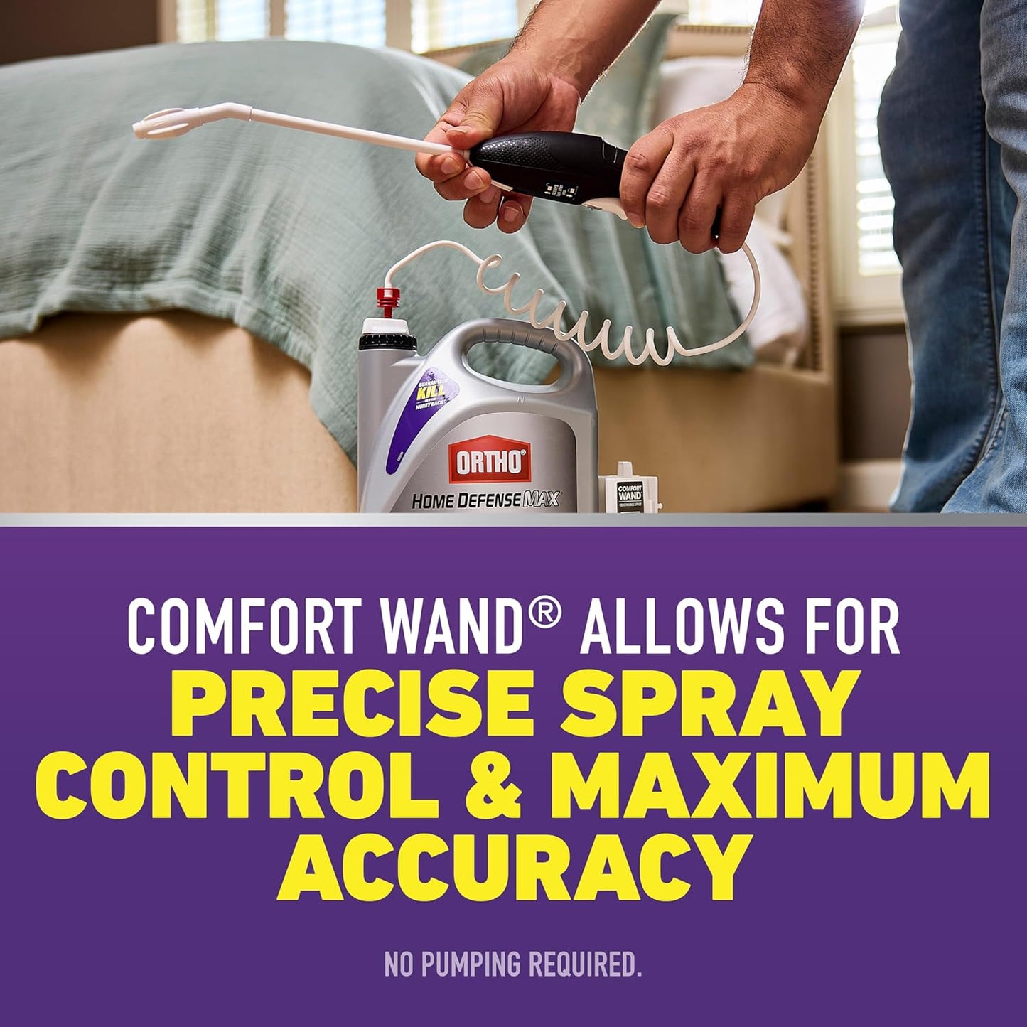 Ortho Home Defense Max Insect Spray - Kills Bed Bugs, Fleas & Ticks with Comfort Wand | 1 Gallon Ready-to-Use