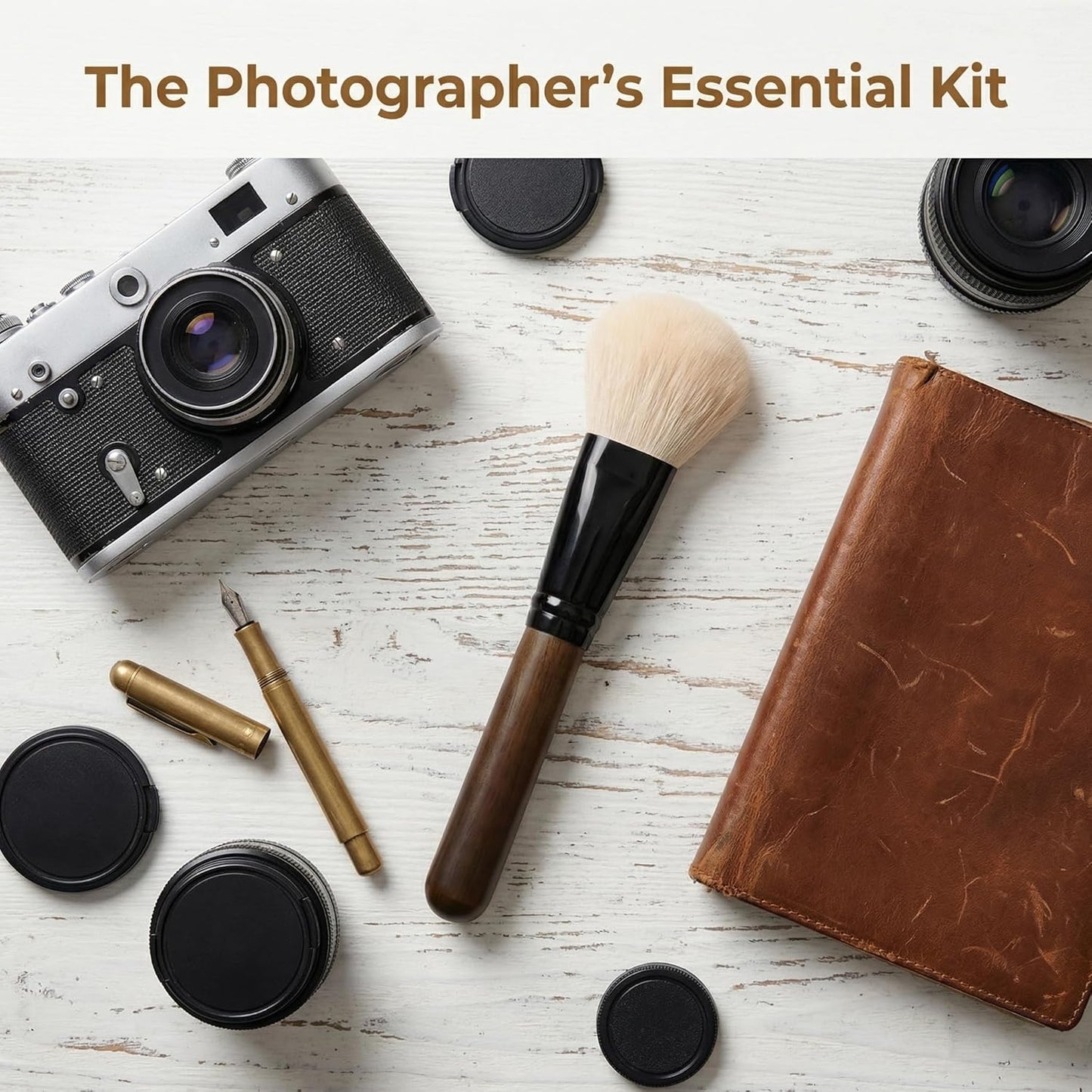 ZGGAZCA Lens Brush Camera Cleaning Kit for Lenses and Screen Goat Hair Cleaner Pen for DSLR Camera Computer Screen Soft