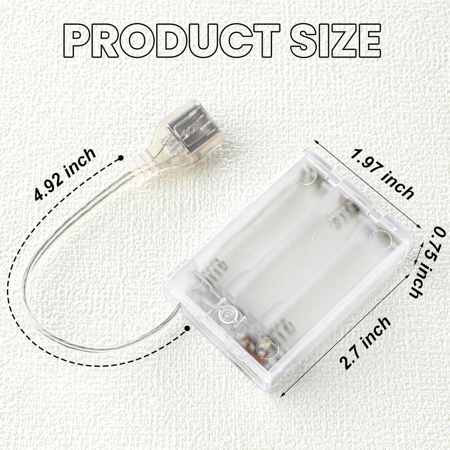 Copkim 6 Pack Pack 5V 3 Pcs USB Battery for LED Lights, USB to Battery for Plug in Lights, Portable AA Holder Box