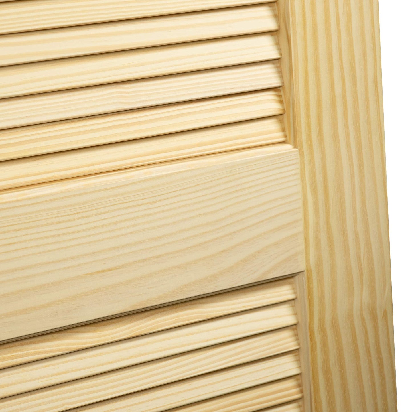Kimberly Bay Traditional Louver Louver Solid Pine Unfinished Interior Door Slab (18x80)
