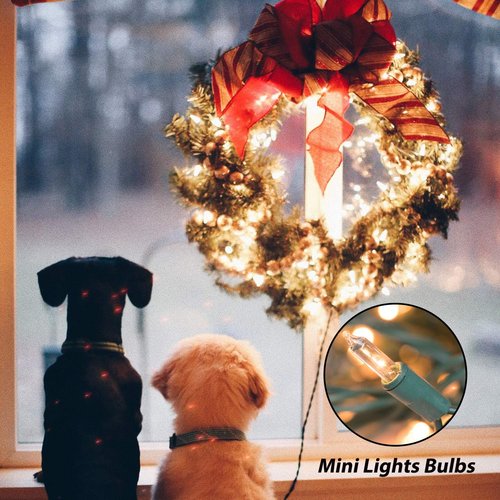 Minetom Clear Christmas String Lights - 3 Pack, 20 Feet, 100 Warm Mini Lights for Indoor/Outdoor Decor