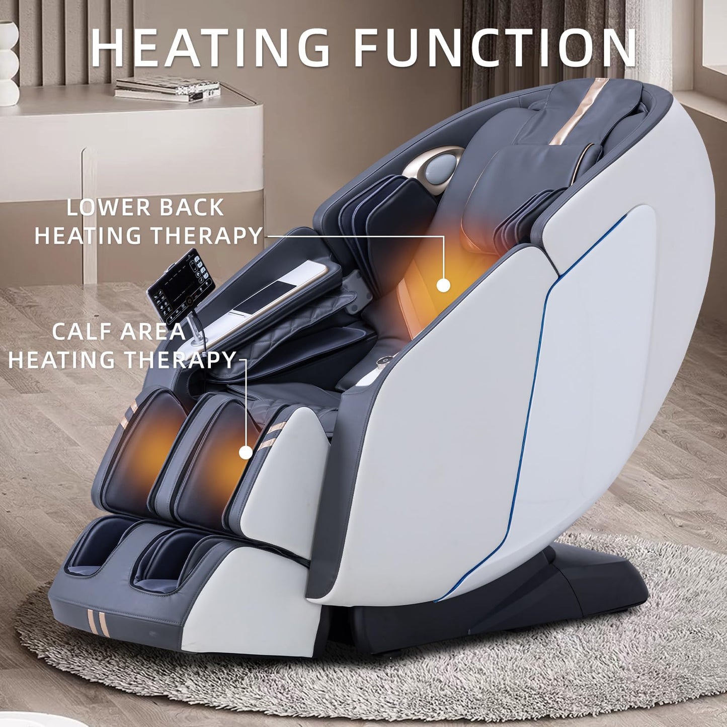 MassaMAX 4D Full Body Massage Chair for Daily Comfort Upgrade-Yoga Stretch, AI Voice Control, 55" SL Track, Zero Gravity, Extendable Footrest, 15 Modes, Foot Rollers, Waist & Calves Heating with Cover