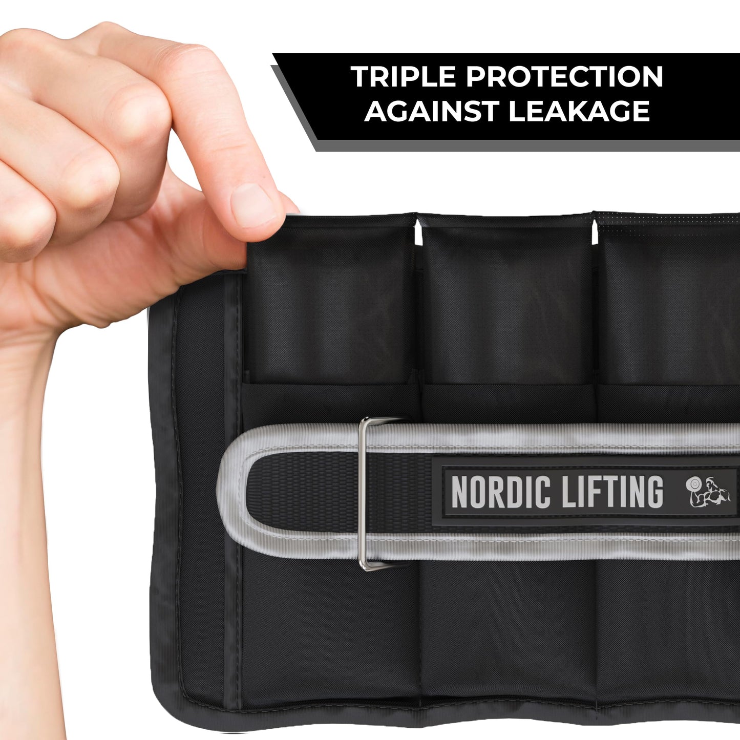 Nordic Lifting Adjustable Ankle Weights for Women & Men – 1 Pair (2–10 lbs) Wrist, Arm & Leg Weights for Gym, Yoga & Home Workouts – Secure Fit Strap Design – Durable Fitness Training Equipment