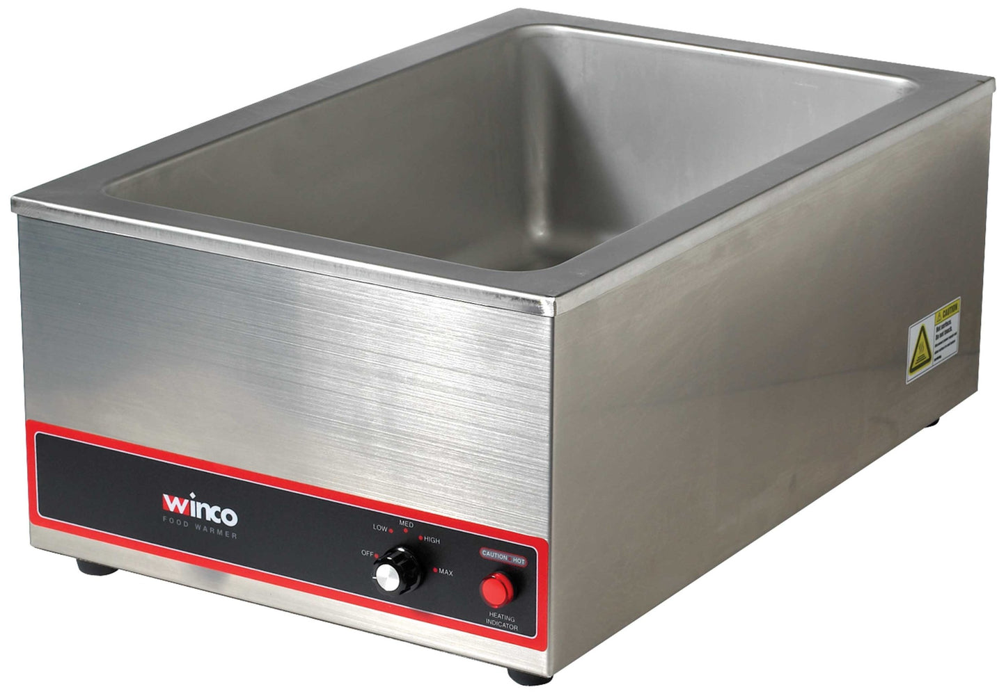 Winco Electric Soup Warmer, 10.5-Quart,Black & FW-S500 Commercial Portable Steam Table Food Warmer 120V 1200W,Stainless Steel,Large