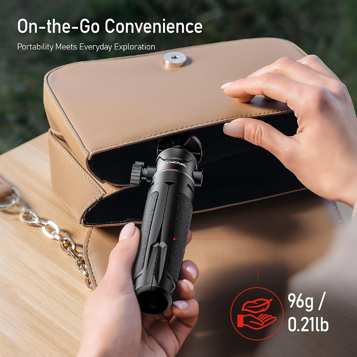 CYNOVA 3-in-1 Mini Extension Pole Tripod with Phone Holder, Handheld Tripod Selfie Stick, All-in-One Kit