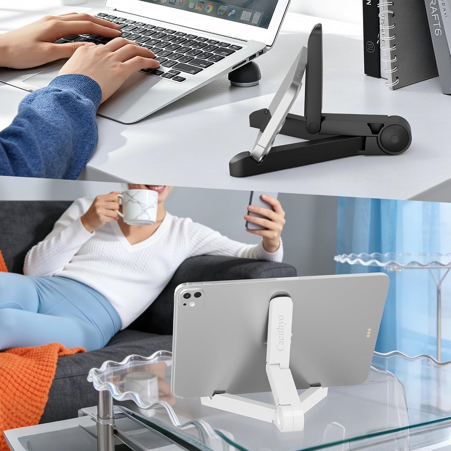 Aimai Forever 7 10.2 Inches Caeithyo Portable Monitor Stand & Tablet Stand Holder Adjustable, Foldable, Light-Weight