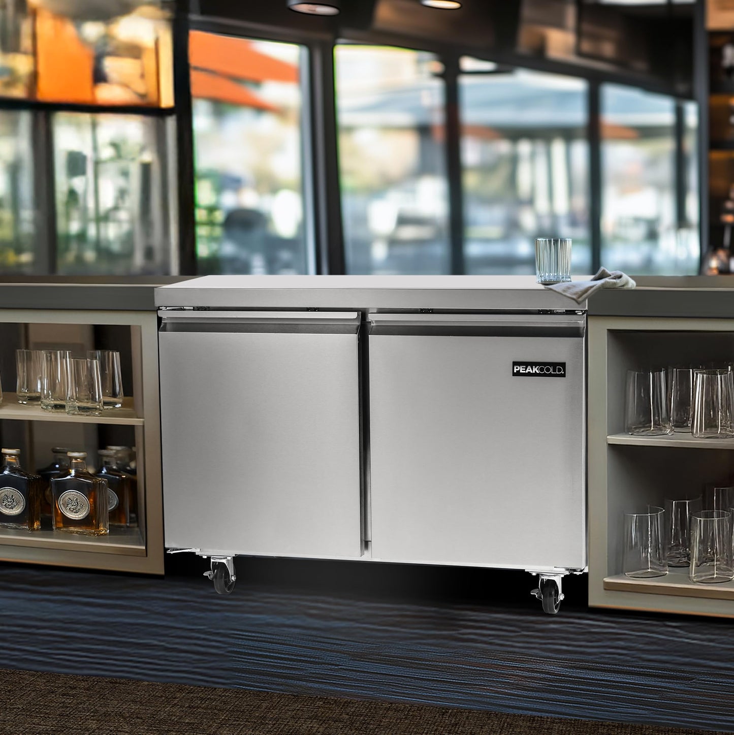 PEAK COLD Commercial Under Counter Stainless Steel Freezer; 48" W