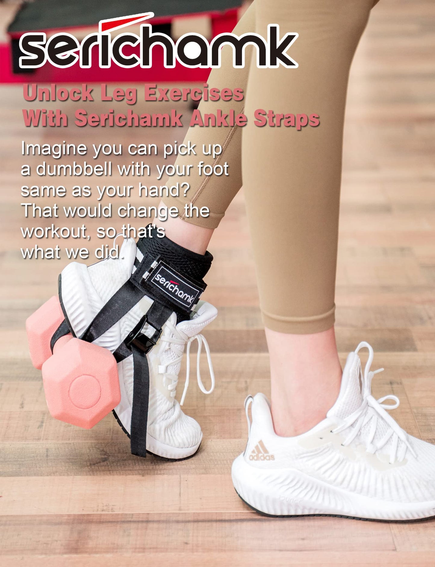 Adjustable Foot Weights Ankle Straps Dumbbell Attachment for Feet 2pc - Leg Curl Kickbacks, Leg Extensions Booty Workouts