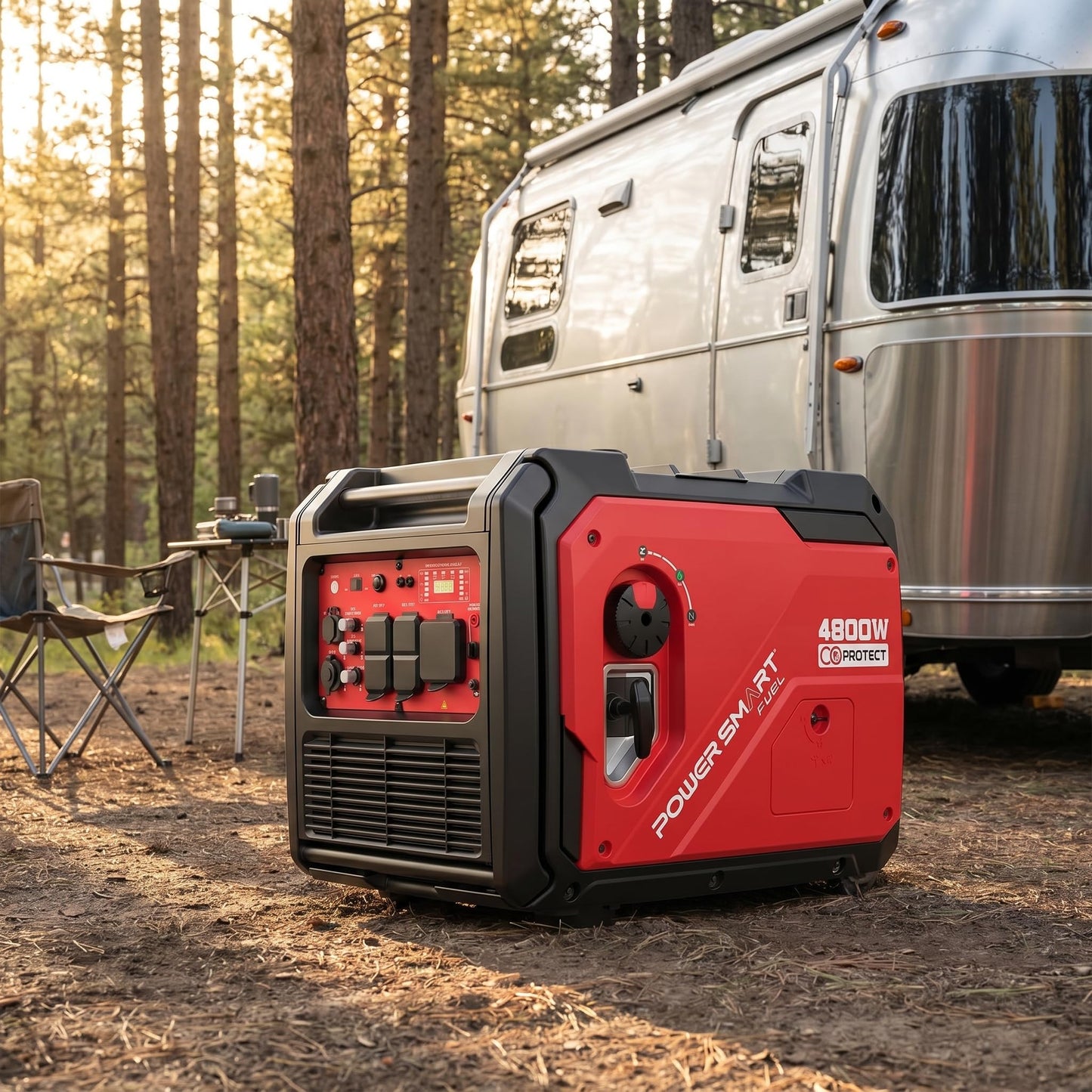 PowerSmart 4800W Portable Inverter Generator,Parallel Ready&Electric Start Super Quite Gas Powered,RV Ready with 30A Outlet, EPA & CARB Compliant for Home Backup, Camping,Portable Power Station