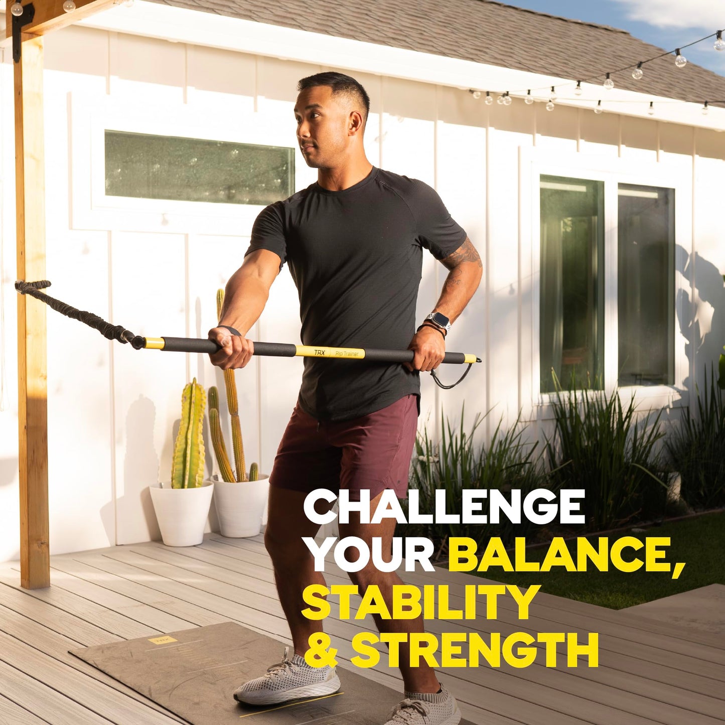 TRX Training RIP Trainer Resistance Cord, Resistance Training Cord for Home or Gym Training Equipment, 25 lbs of Resistance