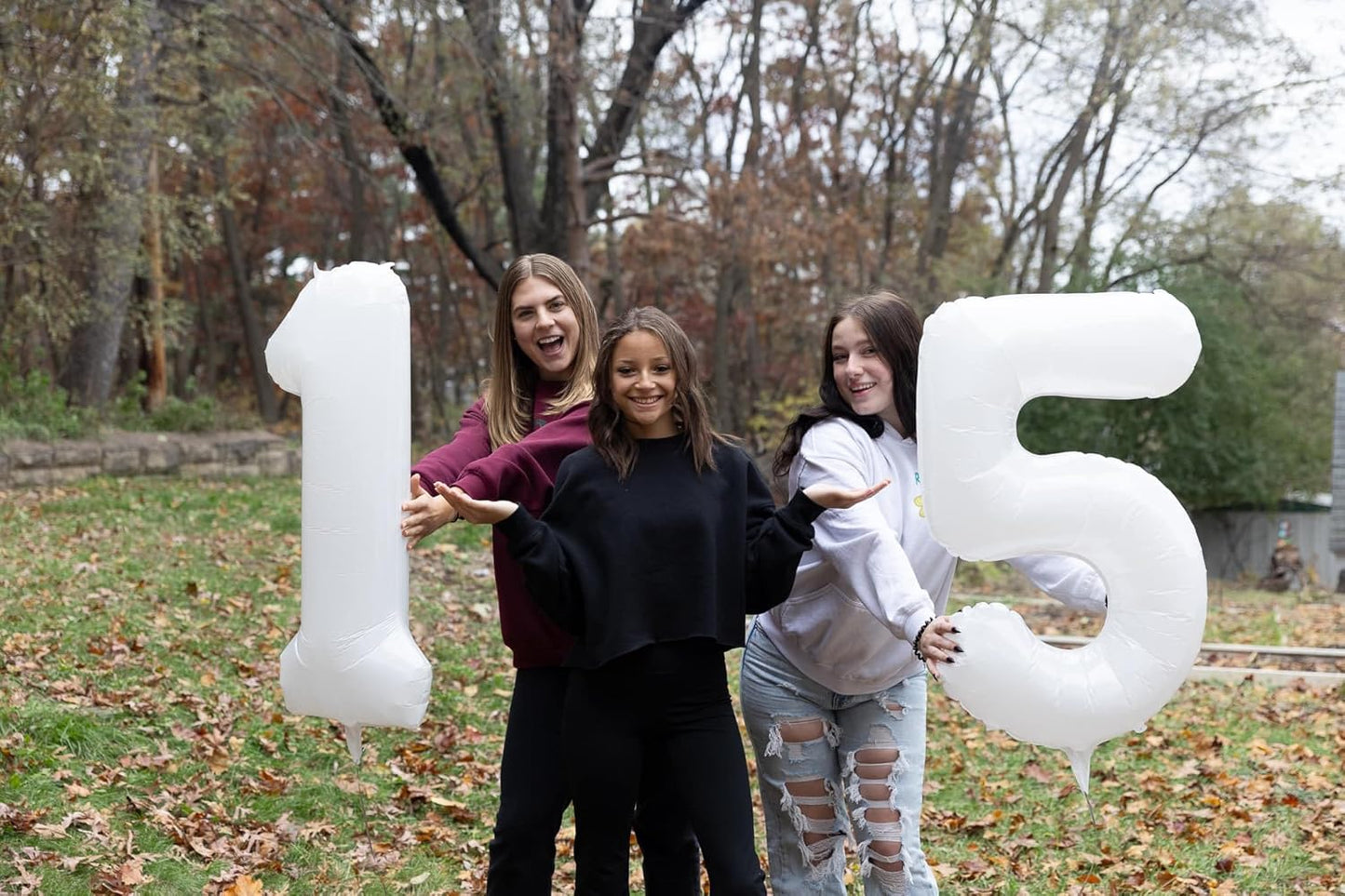 Number 15 Balloon - 40 Inch White Birthday Decoration for 15th Party Supplies | Perfect for Girls & Boys