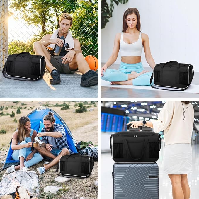 BuyAgain Duffle Bag, 17" Small Travel Carry On Sport Duffel Gym Bag.