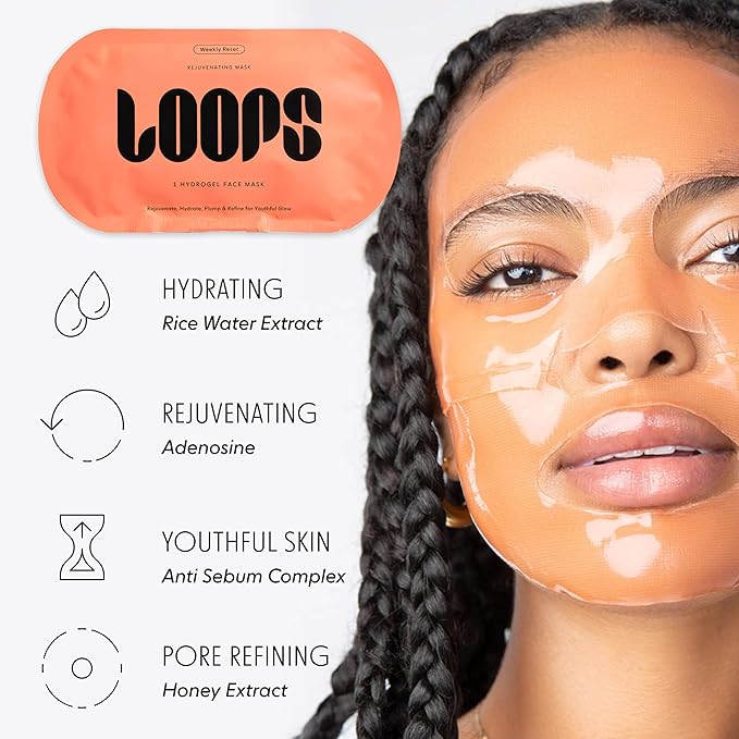 LOOPS Glow Gang Mask Set ??Weekly Reset for Rejuvenation, Double Take for Glowing Skin, Sunrise Service for Brightening ??Hydrating and Pore Refining ??Safe for Sensitive Skin
