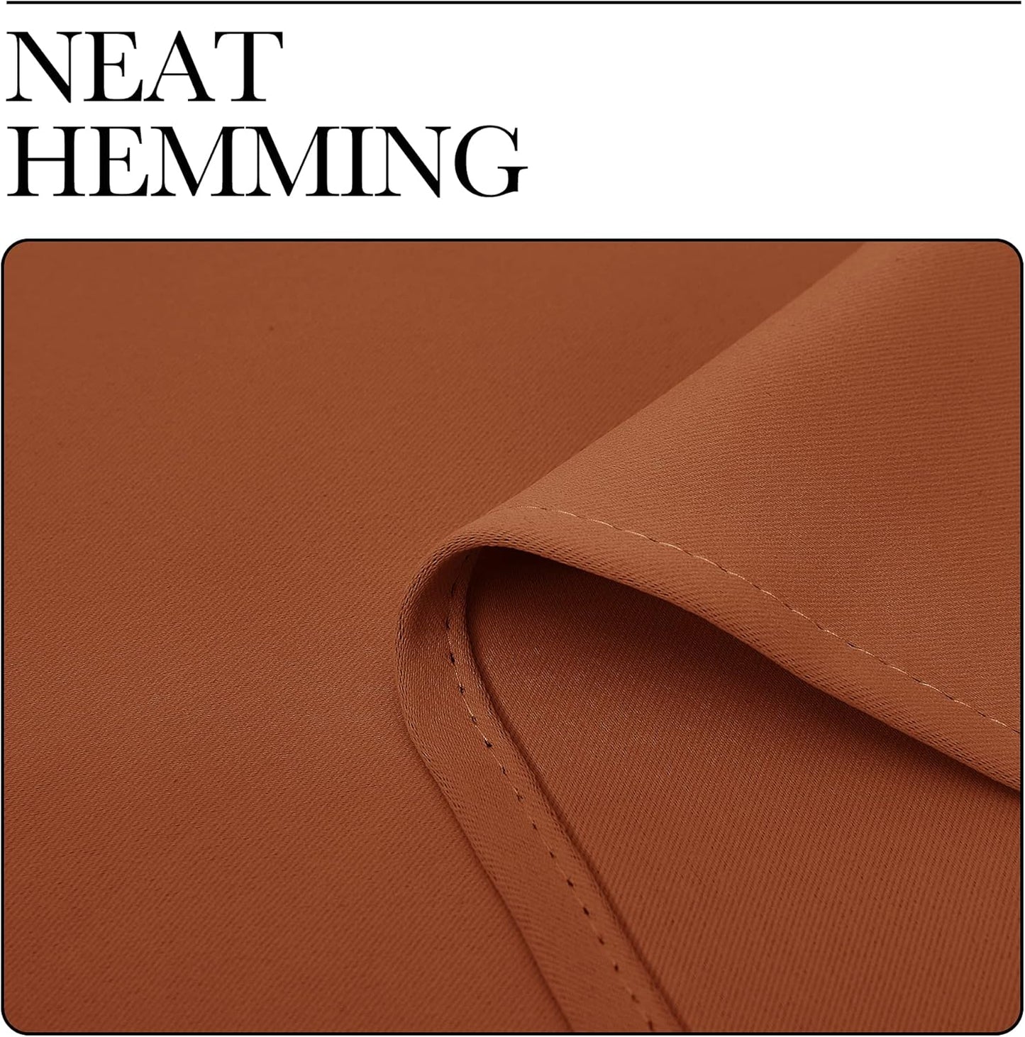 NICETOWN Room Darkening Drapes - Light Blocking Curtain Panels for Nursery | Soft Fabric, Burnt Orange, 42" x 95" (1 Pair)