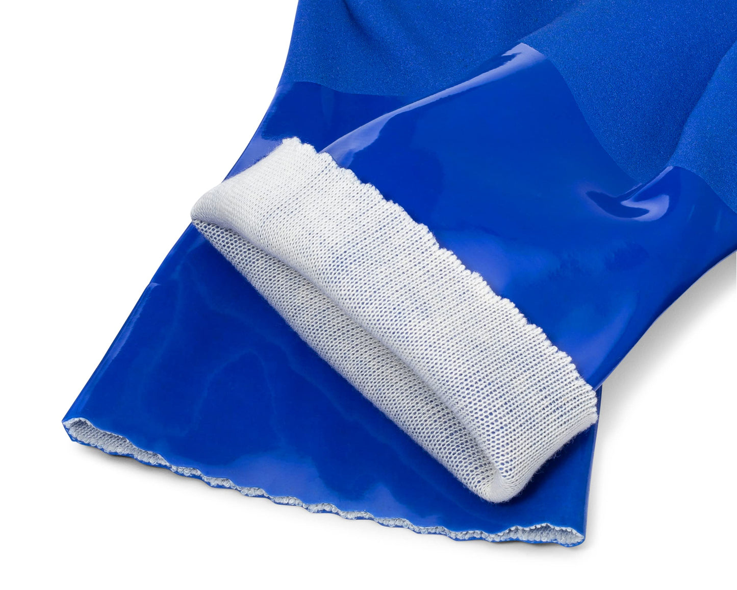 kitchen-star Ultimate Rubber Household PVC Gloves with Comfortable Cotton Lining, Anti-Slip surface, Kitchen Dishwashing, Extra Thickness, Kitchen Cleaning, Working, Painting, Pet Care (Medium, Blue)