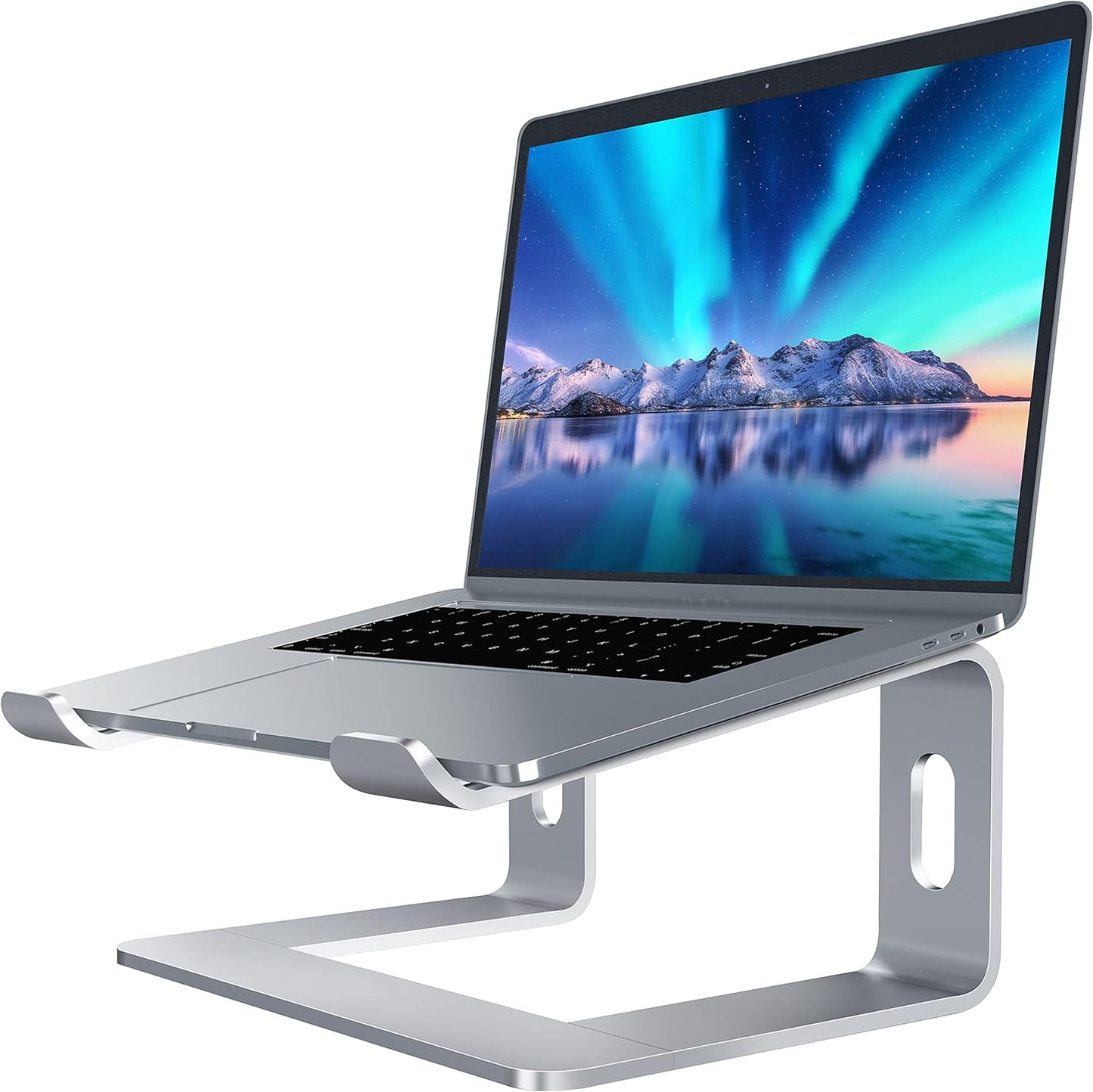 SOUNDANCE 10 15.6 Inches Laptop Stand, Aluminum Computer Riser, Ergonomic Laptops Elevator for Desk, Metal Holder