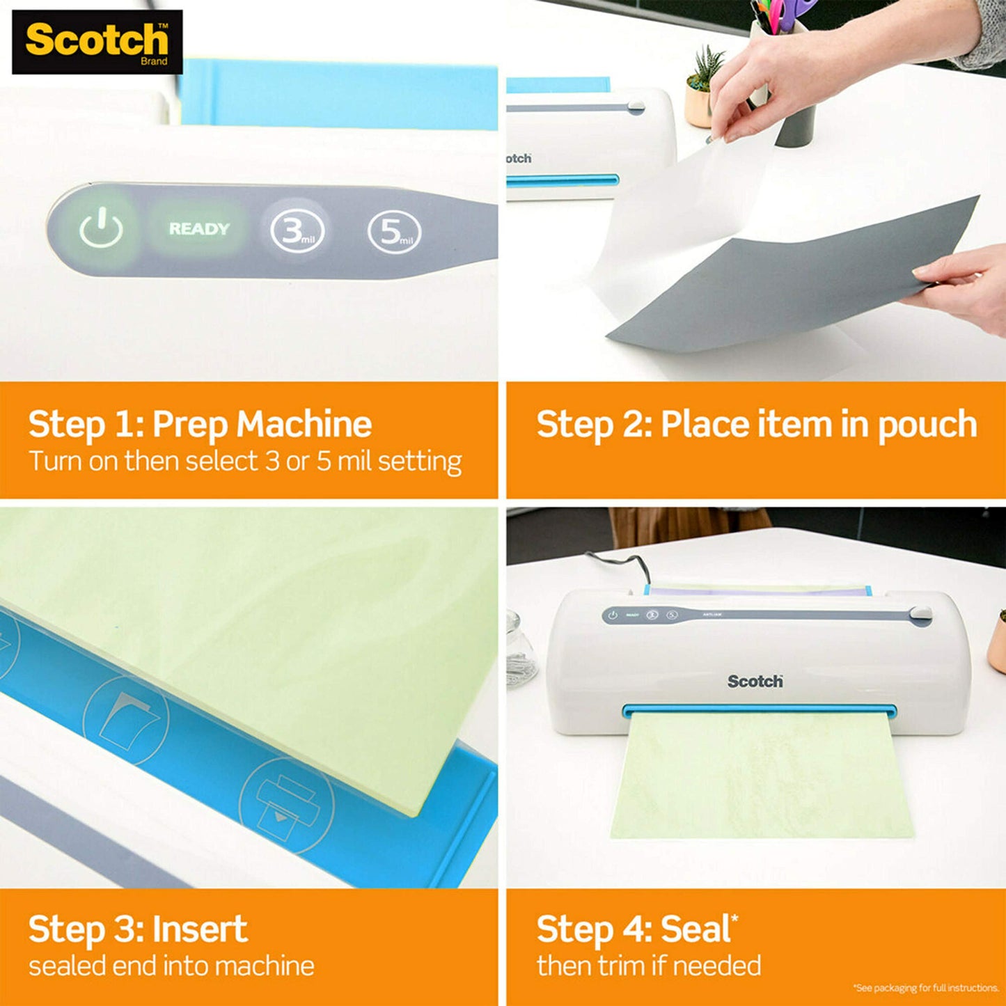 Scotch Brand 3M Dual Laminate Refill-Cartridge DL951, 8.5 Inches x 100 Feet (DL951), Clear & Front and Back Lamination Refill Cartridge, Heat-Free, Can Accommodate Items up to 12" Wide (DL961)