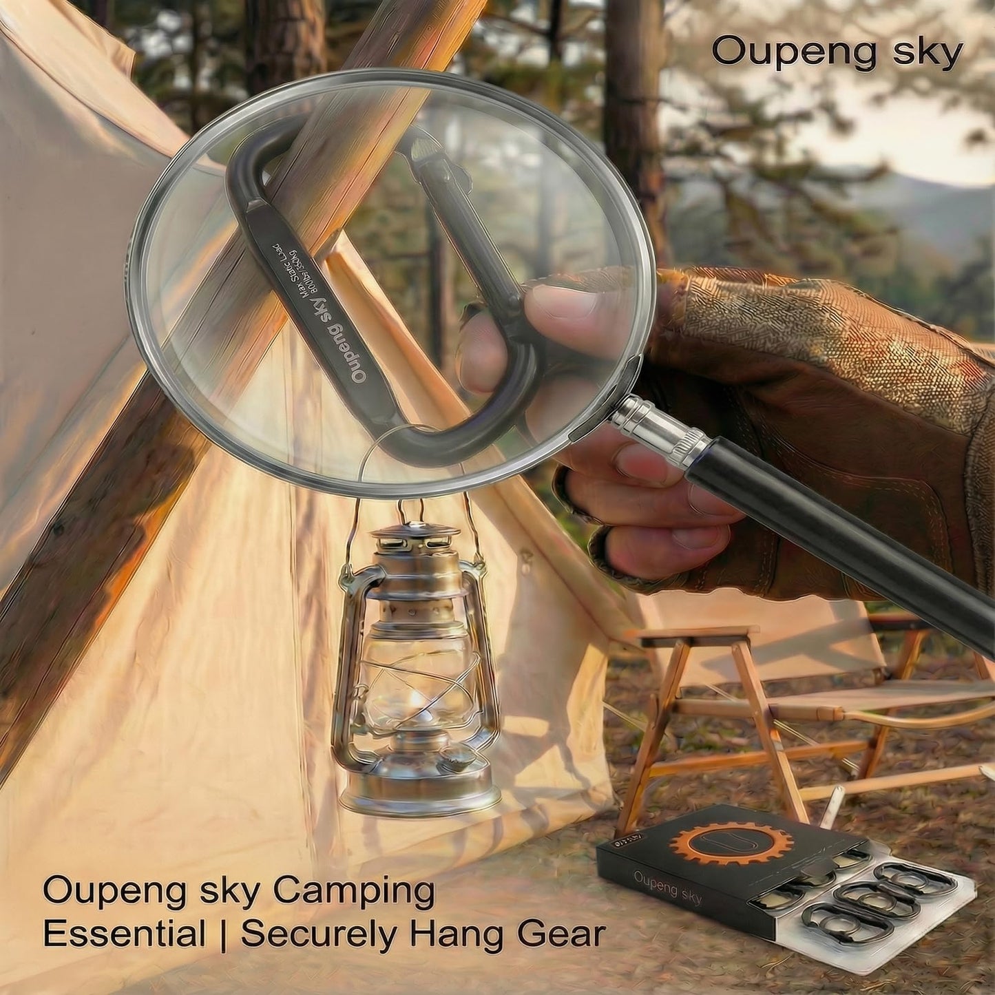 6PCS Carabiner Clip - Heavy Duty Iron Carabiners 800lbs Carabeaner D Ring Shape,Key Chain Clip Hook,Keychain Clip,Multipurpose for Camping, Hiking,Backpacking or Other Outdoor Activities, Black.